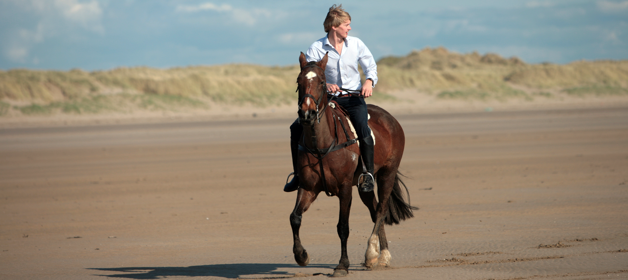 beach riding on Saunton Sands